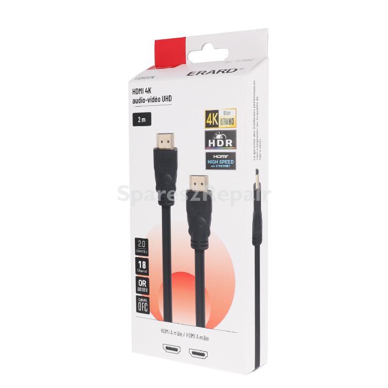 Erard Hdmi Cable - 7880 Hdmi Cable A M-m - 2m - Perform - 4k-60fps Hdr 4:4:4 - Black Pvc Sheath - Gold Shelvable Carton