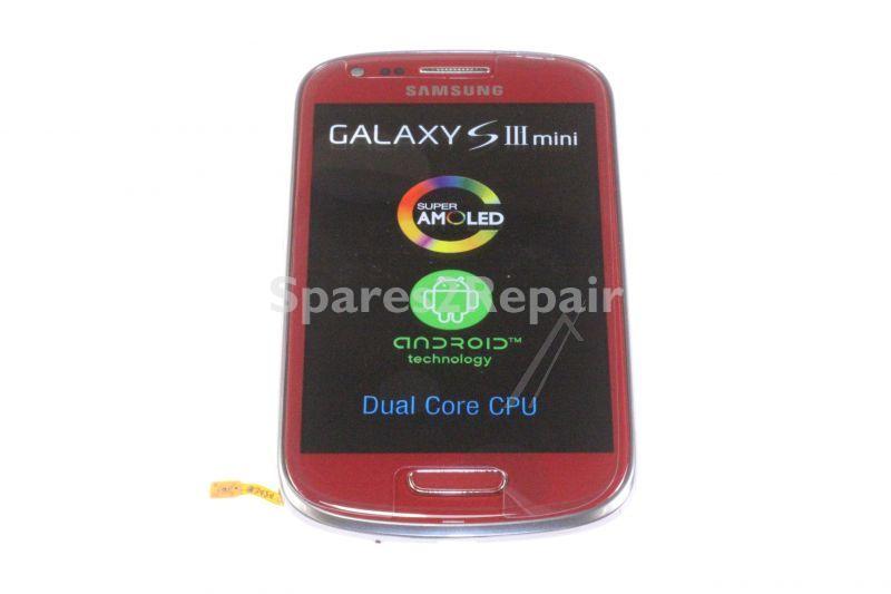 Samsung Display Unit - Gh97-14204f Display Unit Galaxy S3 Mini (i8190) Garnet Red