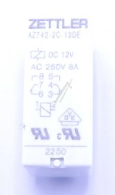 Zettler Pcb Relay To 12v - 12vdc 8a-250vac Relais, 2 Wechsler