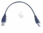 Com Typ-a-plug/typ-b-plug Usb 2.0 - Usb-a Adapter Cable, Usb-b, 2.0, Black, 0.25m