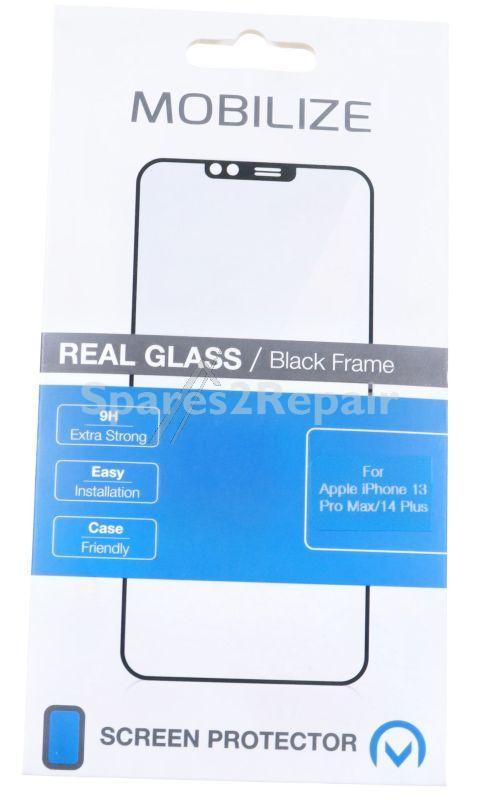 Mobilize Display Protective Film - 56306 Mobilize Glass Screen Protector - Black Frame - Apple Iphone 13 Pro Max-14 Plus