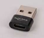 Delock Cable/plugs/adapter - Usb 2.0 Adapter Usb Typ-a Stecker Zu Usb Type-c Buchse Schwarz