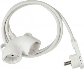 Brennenstuhl Power Supply Cable - 1161820220 Quality Plastic Extension Cable 10m H05vv-f 3g1.5 White With A Flat Plug And Double Coupling