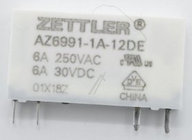 Zettler Pcb Relay To 12v - 12vdc 6a-250vac Relais, 1 Schliesser