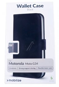 Mobilize Leather Bag Gsm - 29624 Mobilize Classic Gelly Wallet Book Case Motorola Moto G34 Black