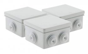 Inotech Humidor Box - Lot 3 BoÎtes Étanche CarrÉe 80x80x40mm Ip 55 - 120388