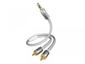 Inakustik Phono Plug/jack Plug - Premium Ii 3.5mm Jack Plug Audio Cable - 2x Phono 3,0m