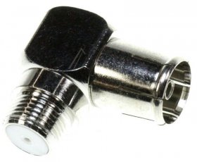 Fuba Coaxial Adaptor - Ovz 066 Coax-socket - F-socket Adaptor, Angled, 90°