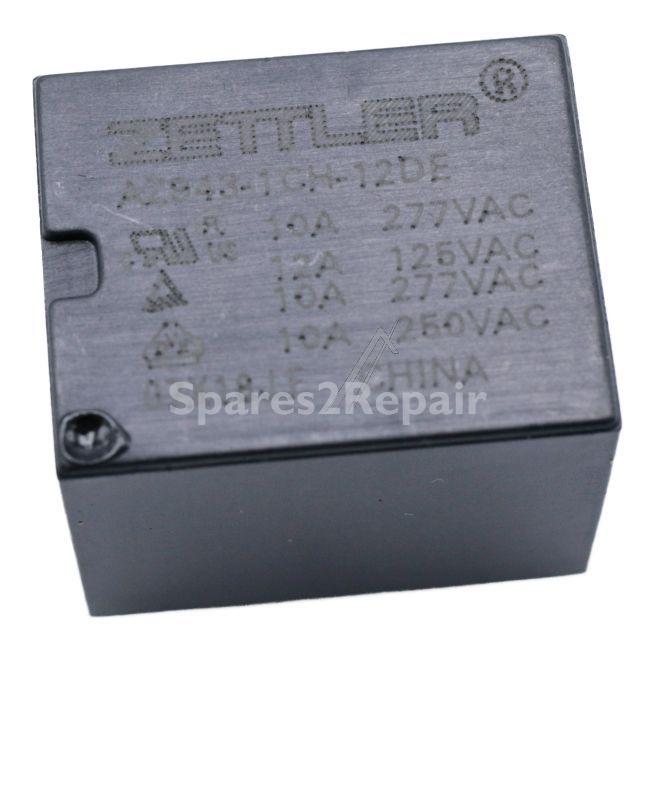 Zettler Pcb Relay To 12v - 12vdc 15a-277vac Relay, 1 Changeover
