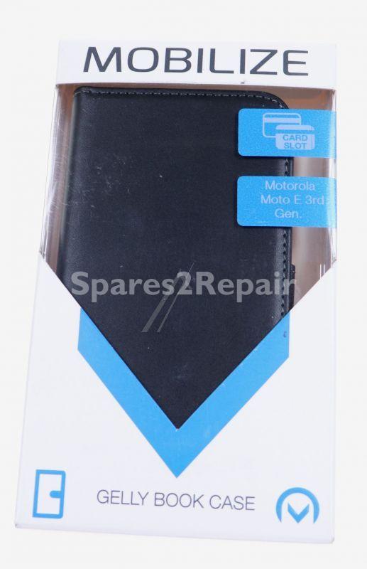 Mobilize Leather Bag Gsm - 22790 Mobilize Gelly Wallet Book Case Motorola Moto E 3rd Black