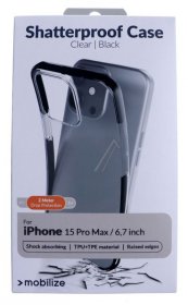 Mobilize Leather Bag Gsm - 28922 Mobilize Shatterproof Case Apple Iphone 15 Pro Max Black