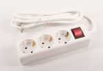 Bachmann Three-way Plug Adaptor - 384 272s Selly 3-way Power Strip With Switch 1 5m White H05vv-f 3g1 50mm² With Increased Touch Protection