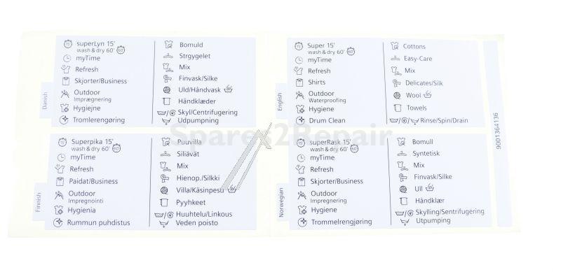 Program Washer Disc - 10020368 Adhesive Legend [Bosch Siemens]