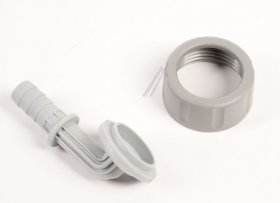 Haas Tube Spout - 5100 Oha Angled Condensate Connection 10mm 3-8" Grey With Nut And Gasket