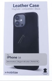 Mobilize Leather Bag Gsm - 29789 Mobilize Magsafe Compatible Premium Leather Case Apple Iphone 16 Black