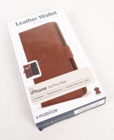 Mobilize Leather Bag Gsm - 29719 Mobilize Leather Wallet Apple Iphone 16 Pro Max Brown