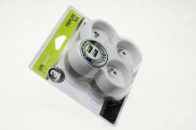 Connection Block - Triplite 3x16a + 2 Usb Facade Blanc-gris