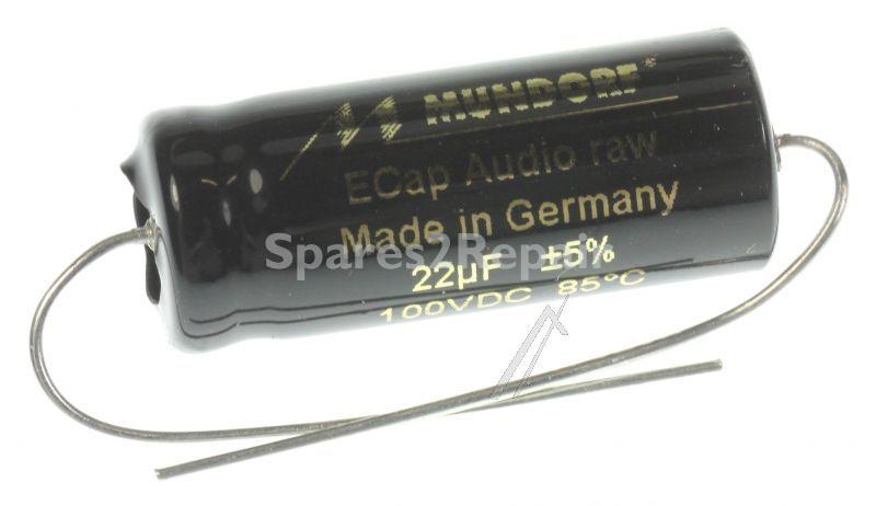 Mundorf 100v Axial Electrolytic 85 Deg - 22uf-100v Audio Elcap Axial 85° 12x30mm Bipolar Raw