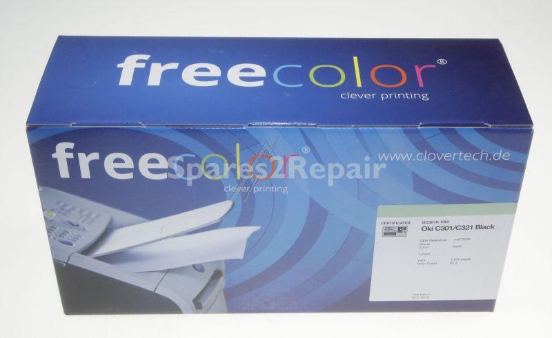 Freecolor Toner Cartridge - Oc301k-frc K18017f7 Toner Black For Oki 44973536