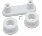 Compatible Roller For Dishwasher Basket - Holder + 2 Rollers For Dishwasher Basket