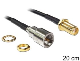 Delock Sma-cable - Antenna Cable Sma Jack Bulkhead > Fme Plug 200 Mm