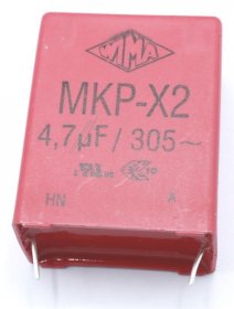 Wima X2 Emi Suppression Capacitor M - 4,7uf-305v Mkp-x2 EntstÖrkondensator Rm=27,5