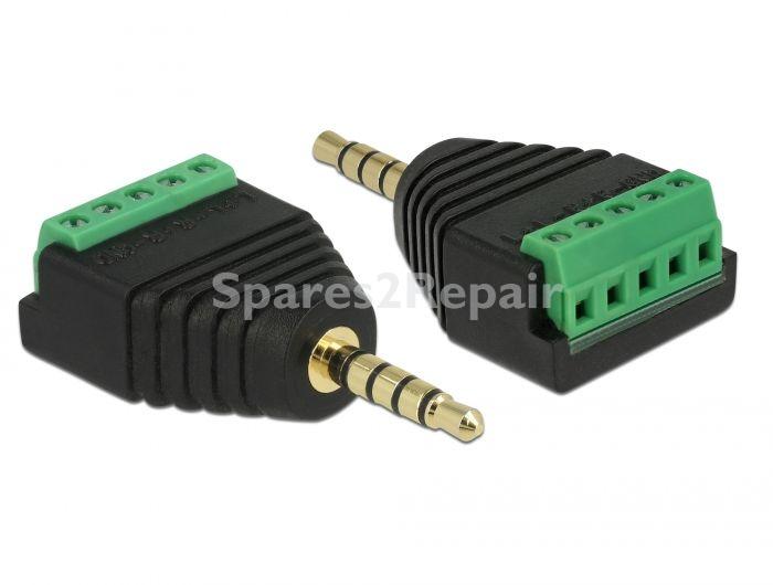Delock Cable/plugs/adapter - Adapter Klinkenstecker 3,5 Mm > Terminalblock 5 Pin