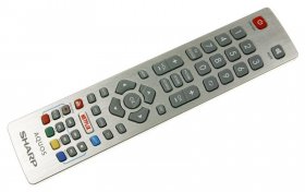 Sharp Umc Remote Control - Dm-1829 Shw-rmc-0120n Rc Shp-weee-silver-slim-ir-smart-netfl-d