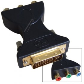 Dvi-plug/rgb-socket - Adaptor, Dvi-i Plug (24+5) - 3x Phono ( Adaptable For Rca ) Socket Dvi-plug/rgb-socket - Adaptor, Dvi-i Plug (24+5) - 3x Phono ( Adaptable For Rca ) Socket