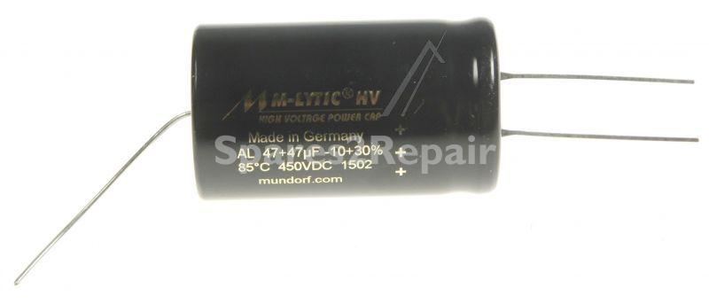 Mundorf Axial Electrolytics 105grade - 47+47uf-450v Audio High-volt.-elcap Axial 105° 30x50mm
